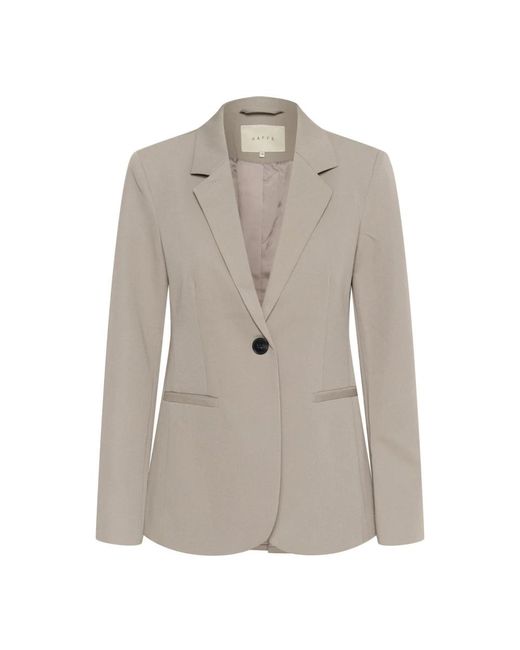 Kaffe Jassen ,Grijs ,Blazer Jacket Elephant Skin Melange in het Gray