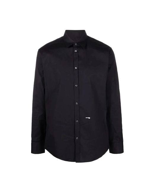 DSquared² Overhemden ,Zwart ,Katoen Mini D2 Relax Shirt in het Blue voor heren