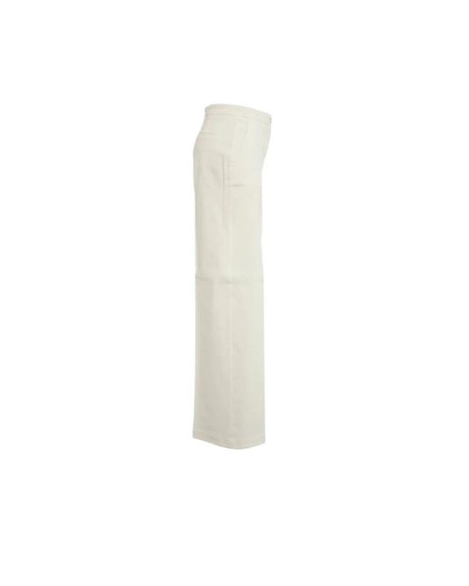Pinko White Straight Trousers