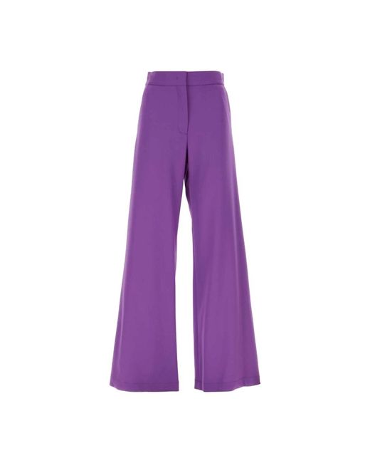 MSGM Purple Lila stretch-woll-palazzo-hose