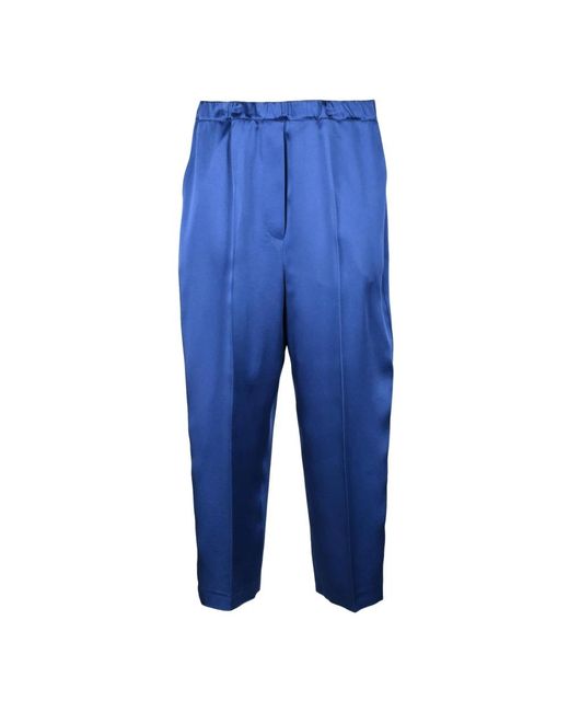 Liviana Conti Blue Straight Trousers