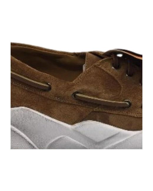 Voile Blanche Brown Sailor Shoes for men