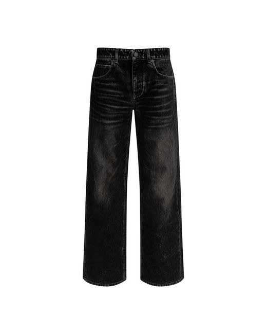 Balenciaga Black Schwarze Baumwollhose Für Frauen