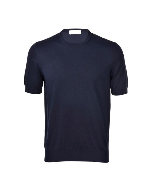 Paolo Fiorillo Blue Round-Neck Knitwear for men