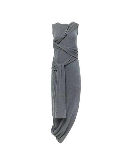 Midi Dresses J.W. Anderson de color Gray