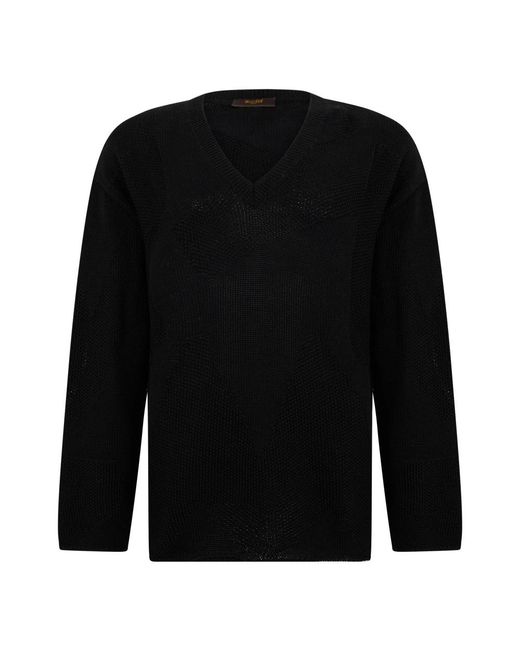 Moorer Black Pullover Mit V-Ausschnitt