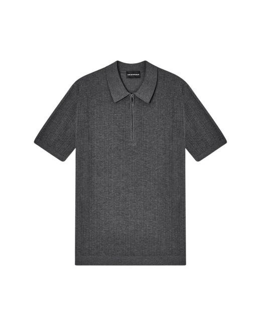 Emporio Armani Gray Polo Shirts for men
