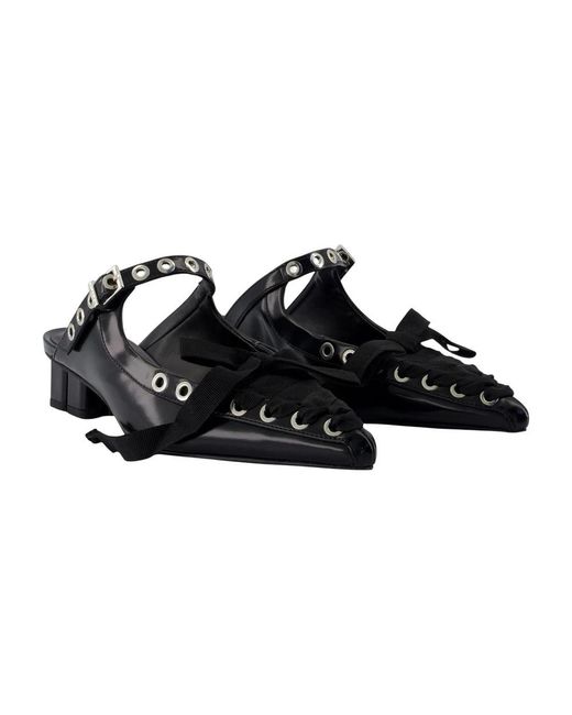 Ganni Black Heeled Mules