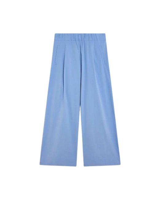Semicouture Blue Wide Trousers