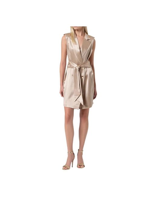 Fracomina Natural Short Dresses