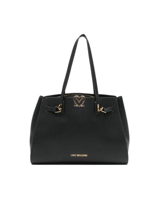Love Moschino Black Einkaufstasche