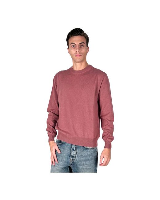 Daniele Fiesoli Red Round-Neck Knitwear for men
