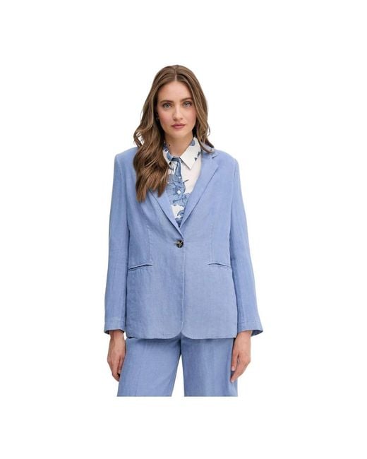 Ouí Jassen ,Blauw ,Blazer in het Blue