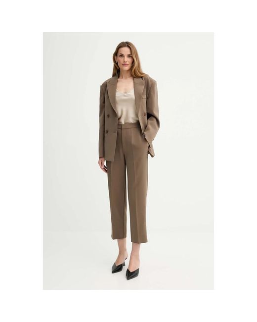 Isabelle Blanche Cropped Broeken in het Brown