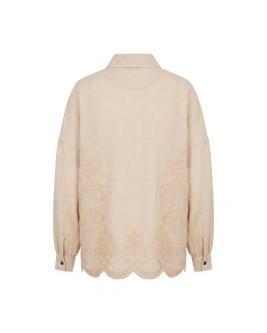 Kiton Overhemden ,Wit ,Camicia in het Natural