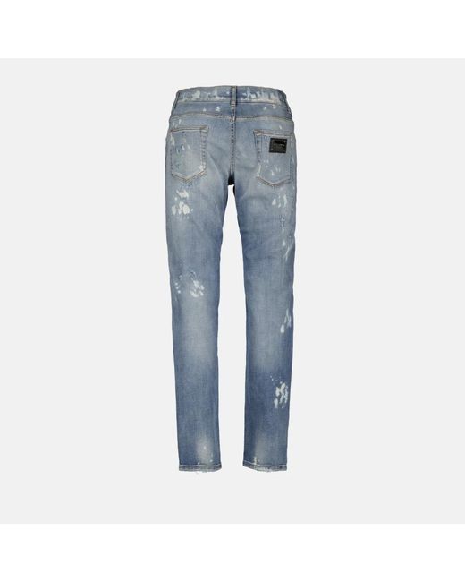 Jeans > slim-fit jeans Dolce & Gabbana pour homme en coloris Blue