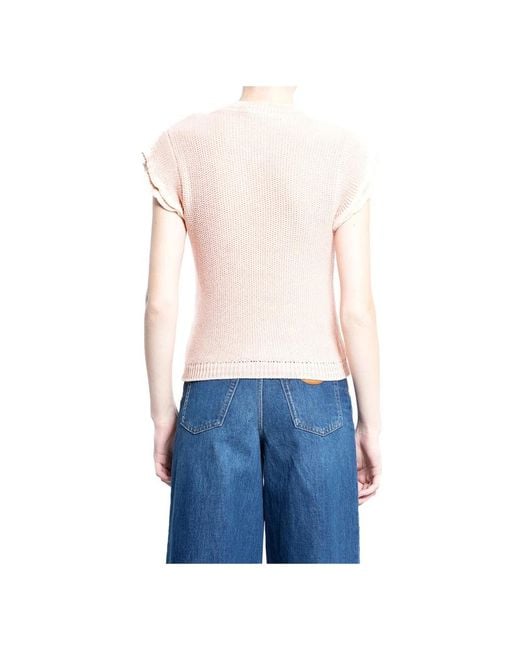Chloé Blue V-Neck Knitwear