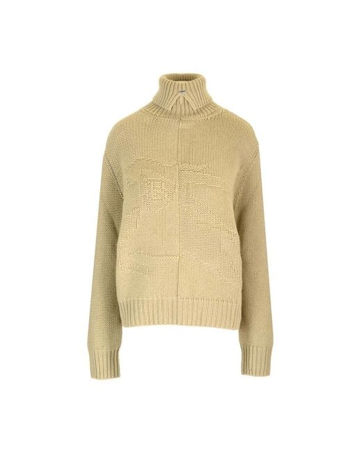 Burberry Yellow Cashmere Knitwear