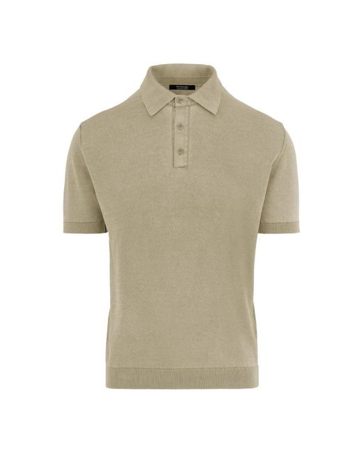 Bomboogie Katoenen Polo in het Natural voor heren