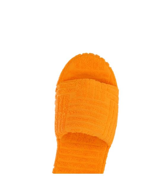 Bottega Veneta Intrecciato slide sandalen in Orange für Herren