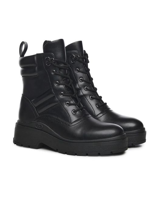 Liu Jo Black Lace-Up Boots
