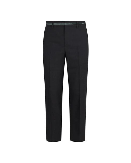 Gucci Broeken ,Zwart ,Wol Klassieke Wollen Broek in het Blue voor heren