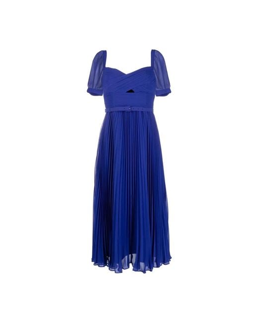Midi Dresses Self-Portrait de color Blue