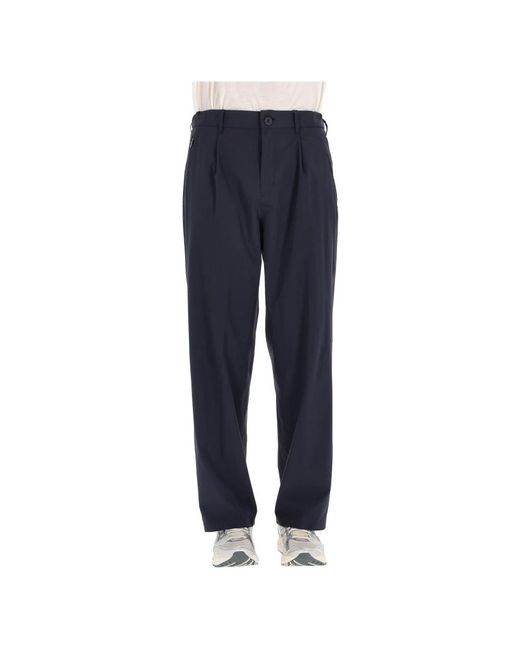 Herno Broeken ,Blauw ,Polyester Blauwe Technische Superlicht Over Fit Broek in het Blue voor heren