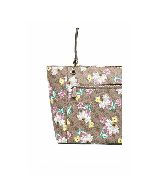 Sac cabas à motifs fleuris Guess | Lyst