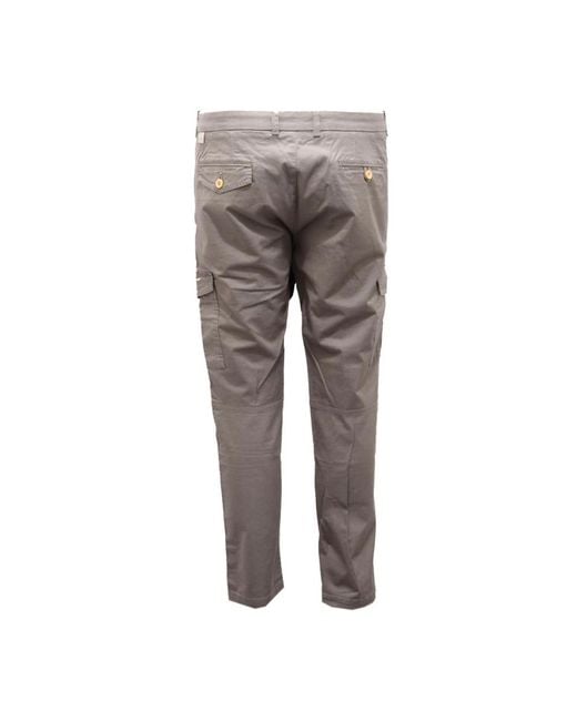 Paolo Pecora Gray Slim-Fit Trousers for men