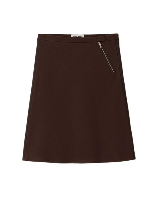 Miu Miu Brown Short Skirts
