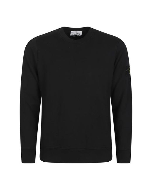 Stone Island Basic Logo Sweatshirt in het Black voor heren