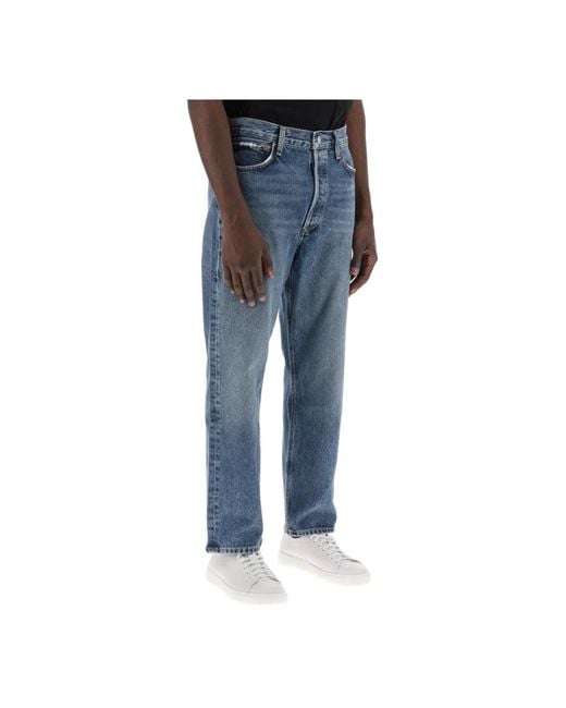Agolde Blue Straight Jeans for men