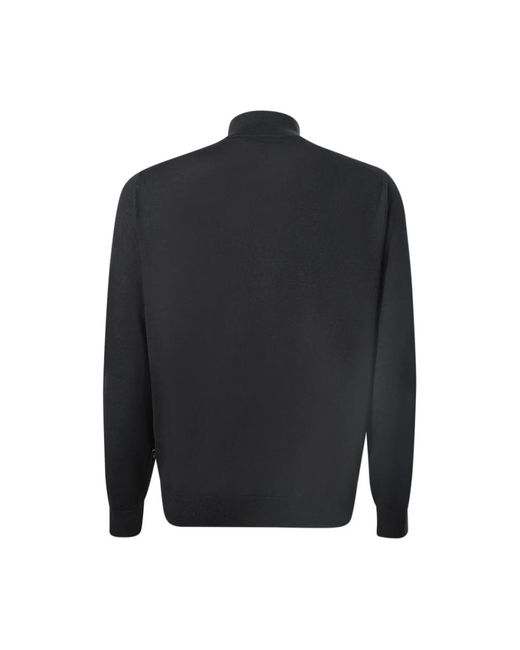 Emporio Armani Truien & Vesten ,Zwart ,Wol Volledig Gevoerde Cardigan Van Scheerwol in het Black voor heren