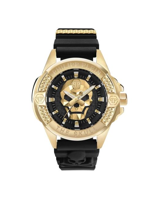 Philipp Plein Metallic The $kull Silicone Watch for men