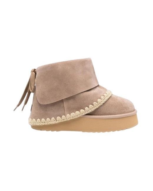 Mou Platform Boot Folding in het Natural