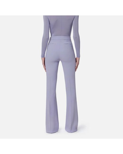Elisabetta Franchi Purple Wide Trousers