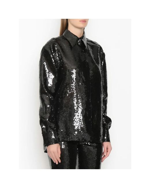 Alberta Ferretti Overhemden ,Zwart ,Zwarte Shirt 0555 in het Black