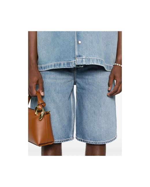 7 For All Mankind Blue Denim Shorts for men
