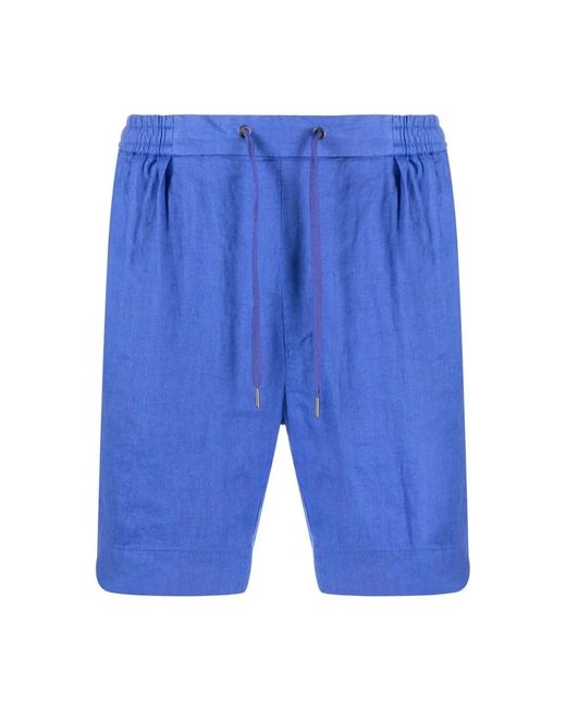 Ralph Lauren Blaue casual flat front shorts in Blue für Herren