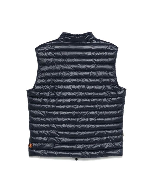 Save The Duck Navyblaue Reißverschlussjacke Mit Kordelzugsaum in Blue für Herren