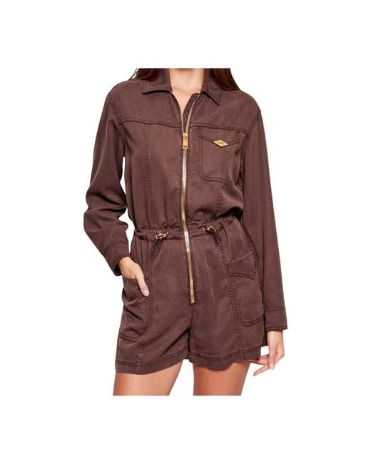 Elisabetta Franchi Brown Playsuits