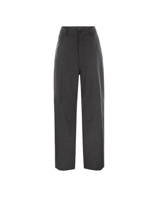 Fabiana Filippi Gray Wide Trousers