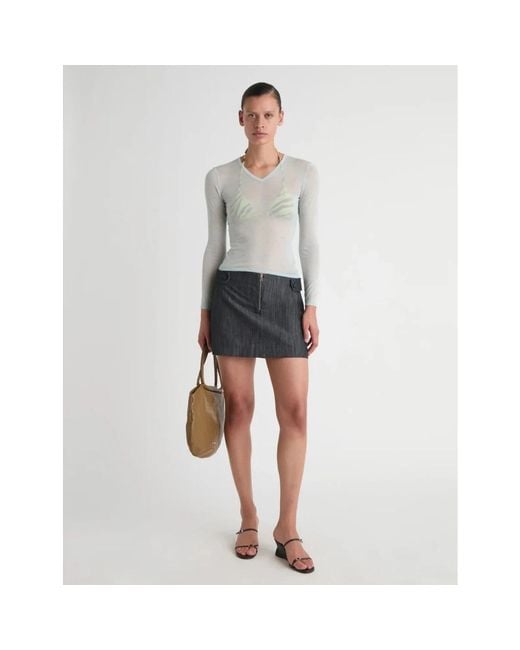 Paloma Wool Gray Denim Skirts