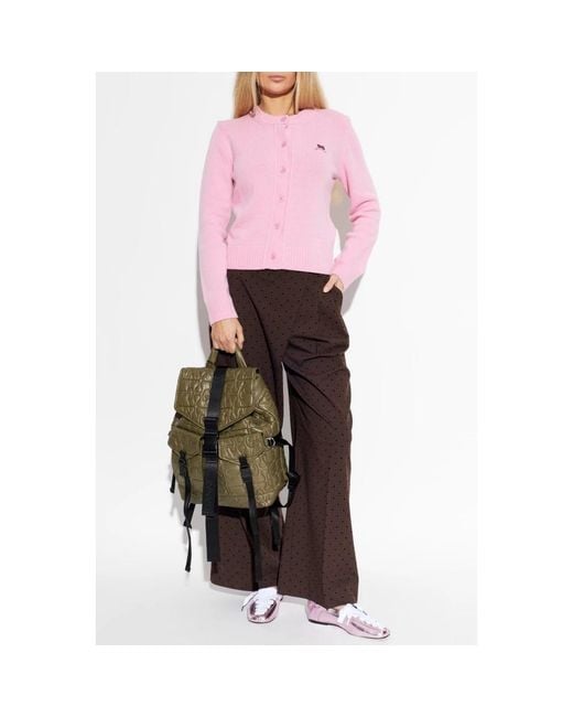 Ganni Brown Wide Trousers