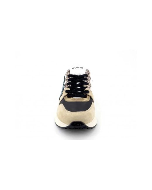 WOMSH White Leder- und Wildleder-Sneakers - Größe 39