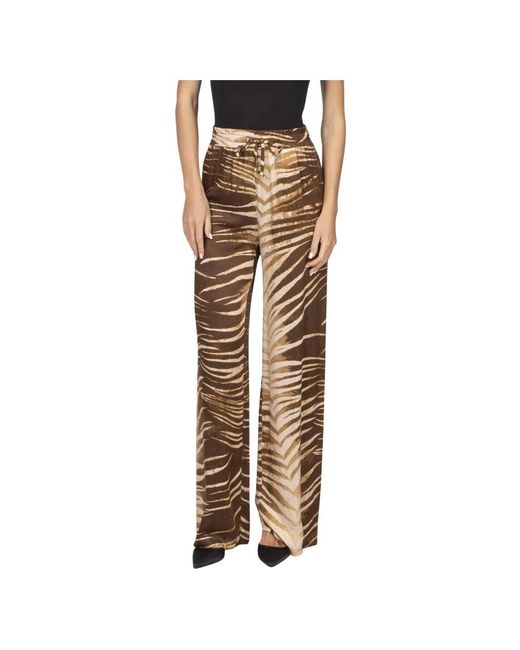 Just Cavalli Brown Wide Trousers
