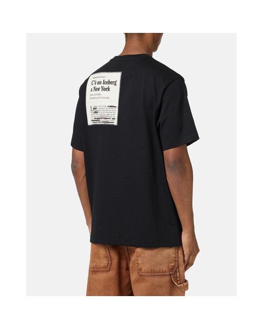 T-Shirts di Iceberg in Black da Uomo
