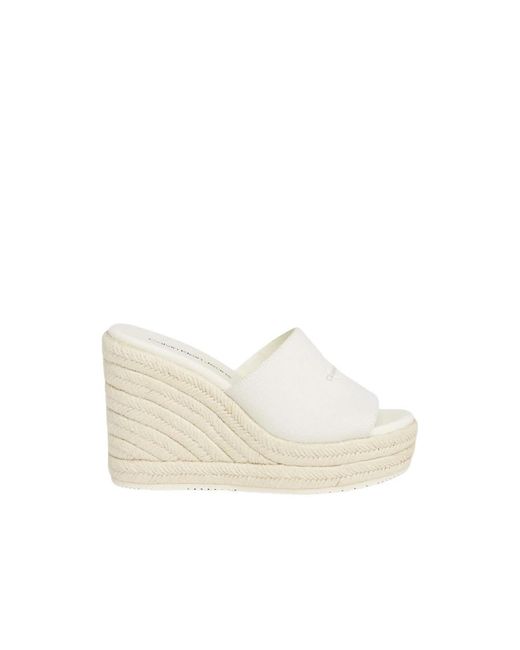 Sandalias de algodón Calvin Klein de color White