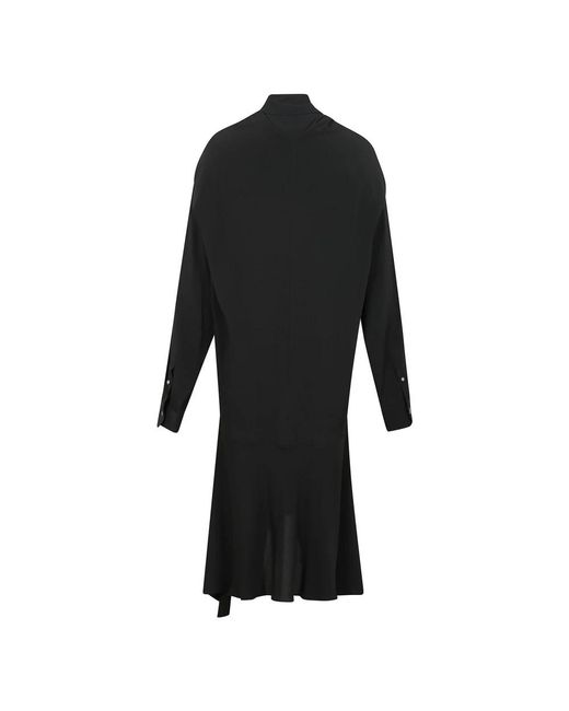 Acne Kleedjes ,Zwart ,Gelaagde Midi Jurk in het Black